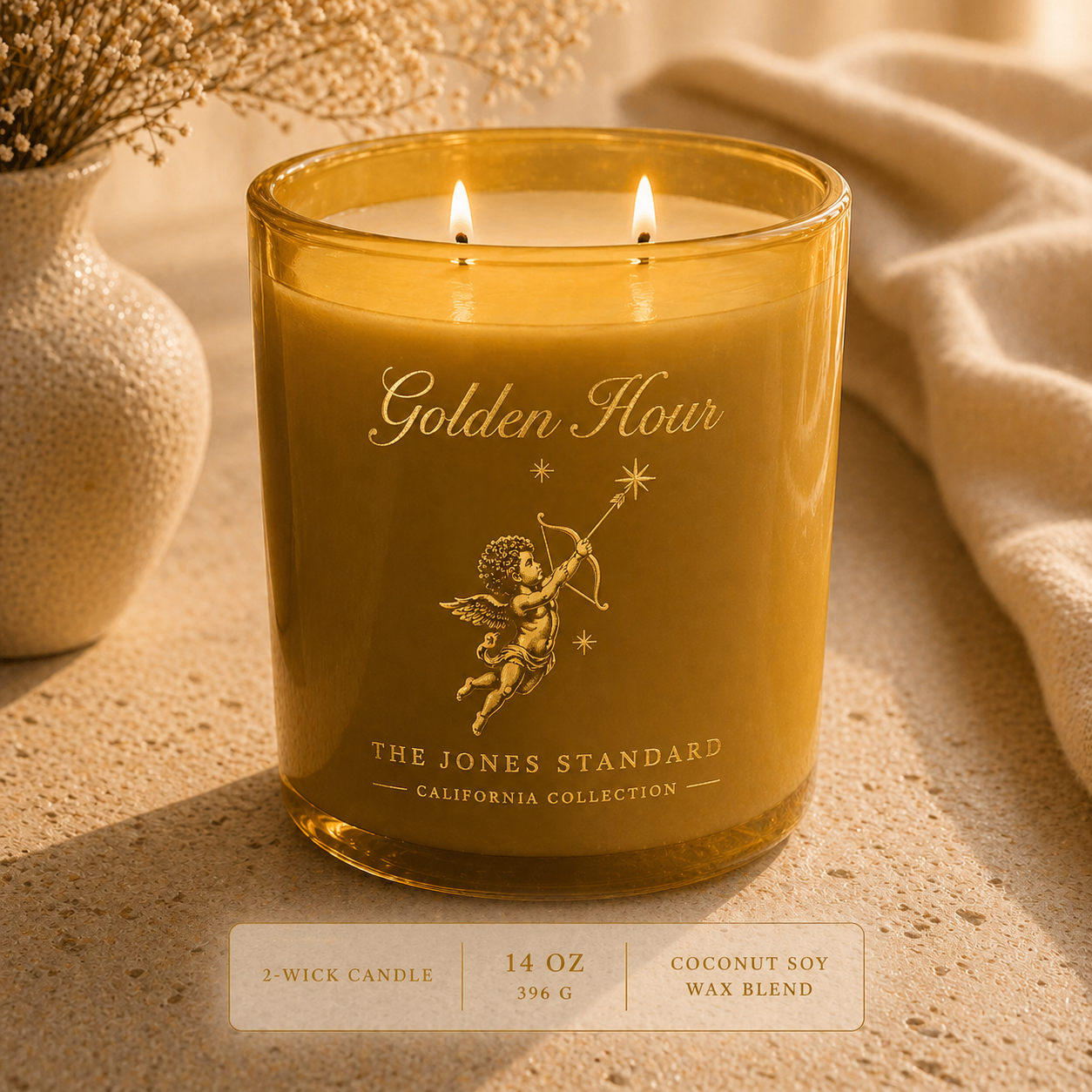 Golden Hour – 14 oz Luxury Candle | Coconut Soy Wax | The Jones Standard